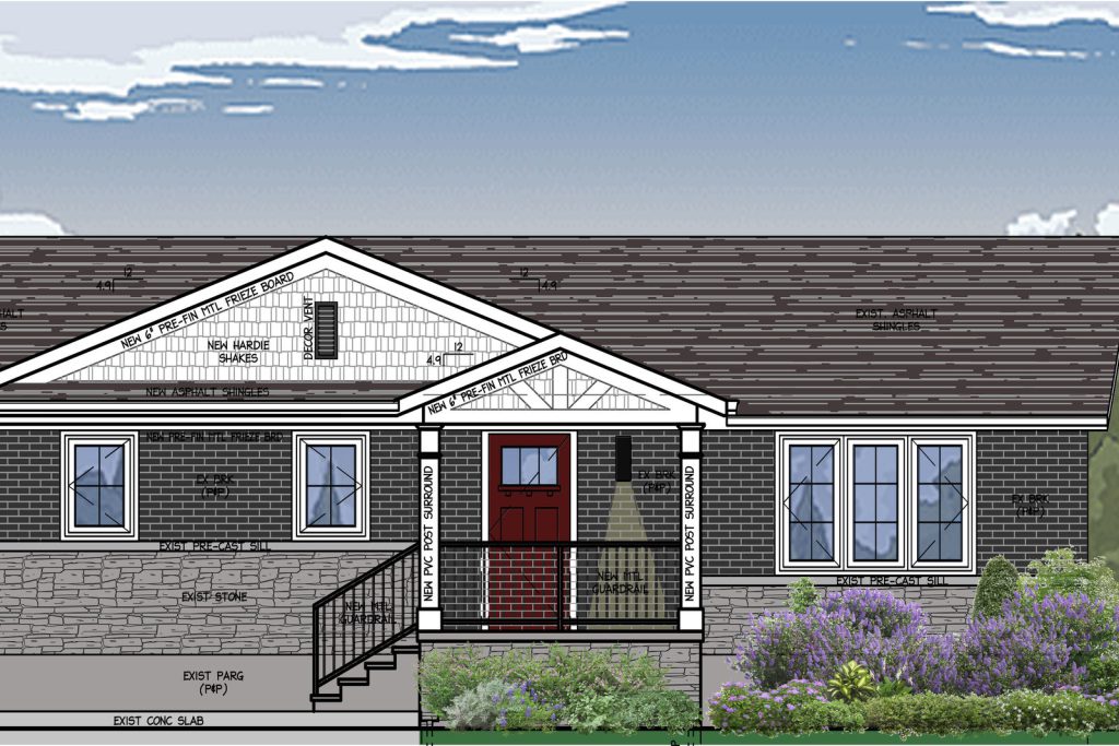 Front Porch Addition – Niagara-on-the-Lake | Brick Home Transformation
