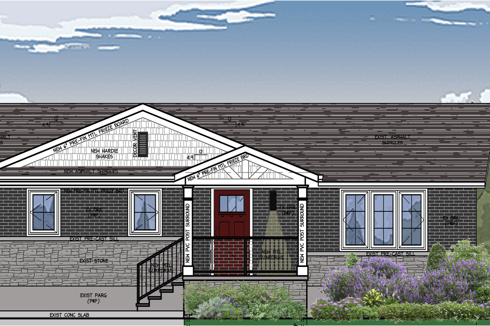 Front Porch Addition – Niagara-on-the-Lake | Brick Home Transformation