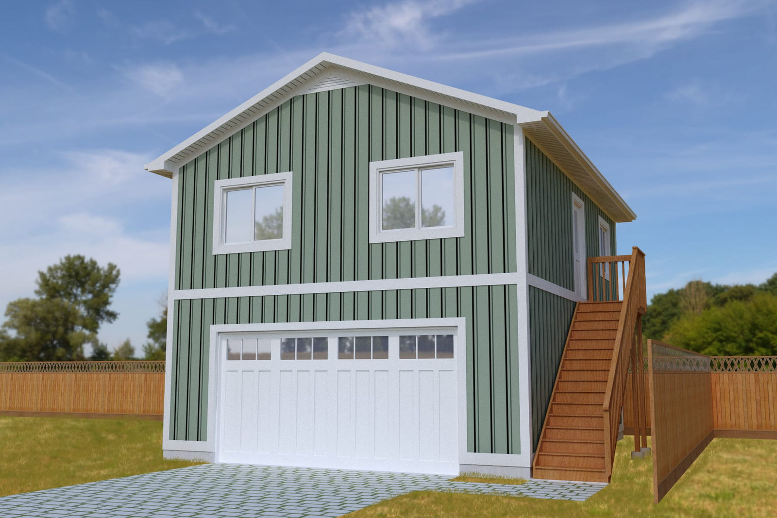 Garage with ADU – Chippewa | Two-Bedroom Detached Unit
